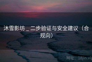 沐雪影坊 _ 二步验证与安全建议（合规向）